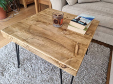 Load image into Gallery viewer, Chunky Rustic Coffee Table, with Steel Hairpin Legs
