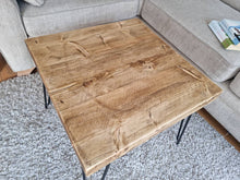 Load image into Gallery viewer, Chunky Rustic Coffee Table, with Steel Hairpin Legs