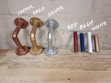 Load image into Gallery viewer, Coloured Industrial Designed 'Original Large' Shelf Brackets (Multiple Colours) Steam Punk Style | Wall Mounted | Shelf Decor | Handmade