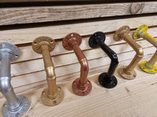 Load image into Gallery viewer, Coloured Industrial Designed 'Original Large' Shelf Brackets (Multiple Colours) Steam Punk Style | Wall Mounted | Shelf Decor | Handmade