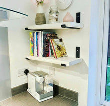 Load image into Gallery viewer, Coloured Raw Steel Shelf Brackets