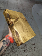 Load image into Gallery viewer, Chunky 'Live Edge' Rustic Nest of Tables, supported by Steel Hairpin Legs | Plant Stand | Reclaimed Wood | Waney Edge