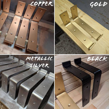 Load image into Gallery viewer, Coloured Raw Steel Shelf Brackets
