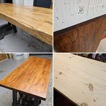 Load image into Gallery viewer, Chunky Rustic Rectangular Coffee Table, with Raw Steel Box Legs| Scandinavian Redwood