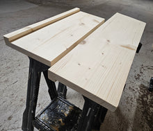 Load image into Gallery viewer, Plain Rustic Window Sills, with Front Lip, or Corner Notch | Reclaimed Wood | Window Ledge Shelf | Farmhouse Decor | Bathroom Sill |