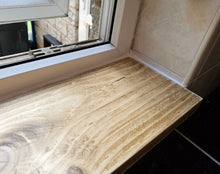 Load image into Gallery viewer, Super Thin Rustic Window Sills | Spruce | Window Ledge Shelf | Farmhouse Decor | Wood Display Stand | Bathroom Sill | Plant Stand