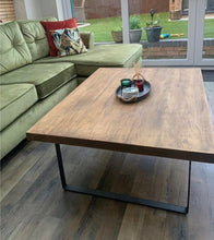 Load image into Gallery viewer, Chunky Rustic Desktop/ Tabletop | Workspace Furniture | Industrial Style Desk | Home Office | Writing Desk | Farmhouse Decor | Reclaimed