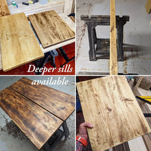 Load image into Gallery viewer, Rustic Window Sills | Reclaimed Wood | Window Ledge Shelf | Farmhouse Decor | Wood Display Stand | Bathroom Sill | Plant Stand