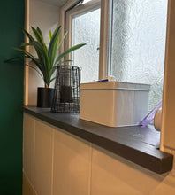 Load image into Gallery viewer, Rustic Window Sills, with Corner Notches | Reclaimed Wood | Window Ledge Shelf | Farmhouse Decor | Wood Display Stand | Bathroom Sill |