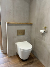 Load image into Gallery viewer, Rustic Bathroom Shelf | Toilet Sill | Reclaimed Wood | Window Ledge Shelf | Window Sill | Toilet Shelf Farmhouse Decor | Wood Shelf |