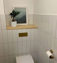 Load image into Gallery viewer, Rustic Bathroom Shelf | Toilet Sill | Reclaimed Wood | Window Ledge Shelf | Window Sill | Toilet Shelf Farmhouse Decor | Wood Shelf |