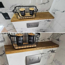 Load image into Gallery viewer, Rustic Bathroom Shelf | Toilet Sill | Reclaimed Wood | Window Ledge Shelf | Window Sill | Toilet Shelf Farmhouse Decor | Wood Shelf |