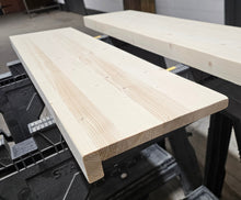 Load image into Gallery viewer, Plain Thin Rustic Window Sills, with Front Lip | Window Ledge Shelf | Farmhouse Decor | Wood Display Stand | Bathroom Sill | Plant Stand