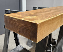 Load image into Gallery viewer, Chunky Rustic Mantel Cover | Shelf Topper | Window Ledge Shelf | Farmhouse Decor | Wood Display Stand | Bathroom Sill | Wood Fascia