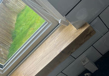 Load image into Gallery viewer, Thin Window Sills, with Front Lip & Corner Notches | Window Ledge Shelf | Farmhouse Decor | Wood Display Stand | Bathroom Sill | Rustic