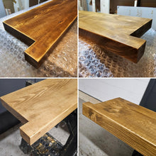 Load image into Gallery viewer, Rustic Window Sills, with Corner Notches | Reclaimed Wood | Window Ledge Shelf | Farmhouse Decor | Wood Display Stand | Bathroom Sill |