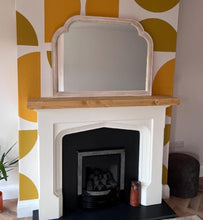 Load image into Gallery viewer, Chunky Rustic Mantel Cover | Shelf Topper | Window Ledge Shelf | Farmhouse Decor | Wood Display Stand | Bathroom Sill | Wood Fascia