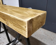 Load image into Gallery viewer, Chunky Rustic Mantel Cover | Shelf Topper | Window Ledge Shelf | Farmhouse Decor | Wood Display Stand | Bathroom Sill | Wood Fascia