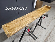 Load image into Gallery viewer, Chunky Rustic Mantel Cover | Shelf Topper | Window Ledge Shelf | Farmhouse Decor | Wood Display Stand | Bathroom Sill | Wood Fascia