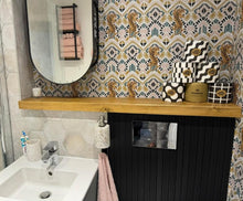 Load image into Gallery viewer, Rustic Cupboard Top, with Front Lip | Rustic Cupboard Top | Tabletop | Reclaimed Wood | Farmhouse Decor | Kitchen Shelving | Cupboards