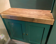 Load image into Gallery viewer, Rustic Cupboard Top, with Front Lip | Rustic Cupboard Top | Tabletop | Reclaimed Wood | Farmhouse Decor | Kitchen Shelving | Cupboards