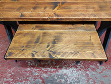 Load image into Gallery viewer, Rustic Desk, with Retractable Keyboard Shelf & Industrial Steel Legs