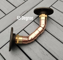 Load image into Gallery viewer, Industrial Designed Chrome, Copper Pipe, Raw Steel & Cast Iron Shelf Brackets