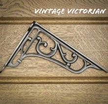 Load image into Gallery viewer, Industrial Designed Chrome, Copper Pipe, Raw Steel & Cast Iron Shelf Brackets