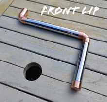 Load image into Gallery viewer, Industrial Designed Chrome, Copper Pipe, Raw Steel & Cast Iron Shelf Brackets