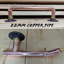 Load image into Gallery viewer, Industrial Designed Copper Pipe Towel Rail & Loo Roll Holder Set