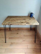 Load image into Gallery viewer, Rustic Desk/ Table, with Steel Hairpin Legs
