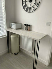 Load image into Gallery viewer, Rustic Breakfast Bar, with Steel Hairpin Legs