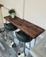 Load image into Gallery viewer, Rustic Breakfast Bar, with Steel Hairpin Legs
