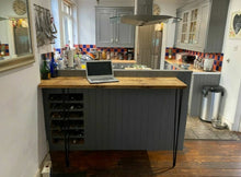 Load image into Gallery viewer, Rustic Breakfast Bar, with Steel Hairpin Legs