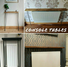 Load image into Gallery viewer, Rustic Console Table, with Steel Hairpin Legs