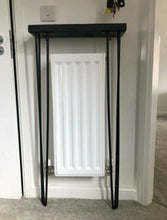 Load image into Gallery viewer, Rustic Console Table, with Steel Hairpin Legs