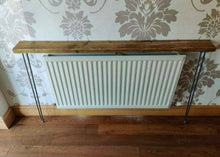 Load image into Gallery viewer, Rustic Console Table, with Steel Hairpin Legs