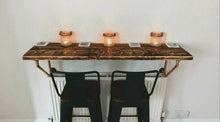 Load image into Gallery viewer, Rustic Breakfast Bar, supported by Copper Pipe Brackets