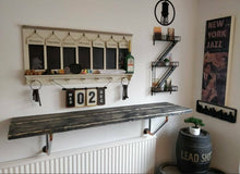 Load image into Gallery viewer, Rustic Breakfast Bar, supported by Copper Pipe Brackets