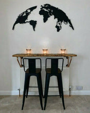 Load image into Gallery viewer, Rustic Breakfast Bar, supported by Copper Pipe Brackets