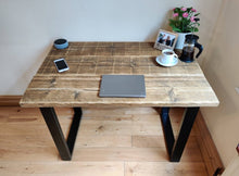 Load image into Gallery viewer, Rustic Desk/ Table, with Industrial Legs