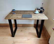 Load image into Gallery viewer, Rustic Desk/ Table, with Industrial Legs