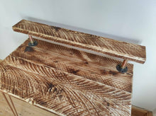 Load image into Gallery viewer, Rustic Desk, with Full Slim Shelf & Hairpin Legs