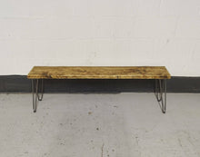 Load image into Gallery viewer, Rustic Dining Table, with One, or Two Benches, with Steel Hairpin Legs