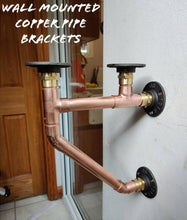 Load image into Gallery viewer, Rustic Breakfast Bar, supported by Copper Pipe Brackets