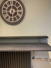 Load image into Gallery viewer, Rustic Two-Tier Breakfast Bar, Supported by Industrial Strength Copper Pipe Brackets