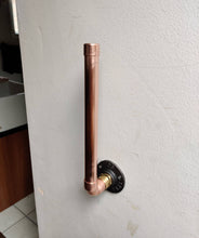 Load image into Gallery viewer, 22mm Copper Pipe Double Toilet Roll Holder
