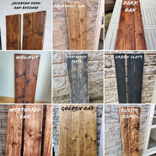 Load image into Gallery viewer, Chunky Rustic Nest of Tables, supported by Steel Hairpin Legs (Reclaimed Wood)

