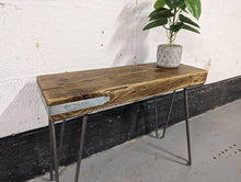 Load image into Gallery viewer, Chunky Rustic Side Tables, with Steel Hairpin Legs (Chunky Reclaimed Wood)
