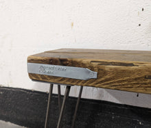 Load image into Gallery viewer, Chunky Rustic Side Tables, with Steel Hairpin Legs (Chunky Reclaimed Wood)
